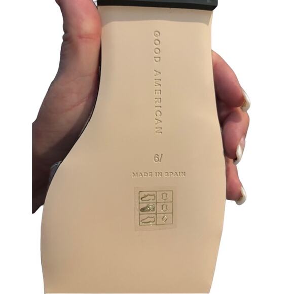 Good American Women's Silver Snake Print Slide Sz 6.5 - Picture 4 of 8